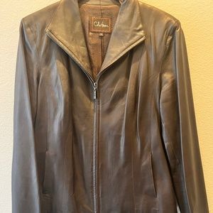 Cole Haan | Brown Leather Jacket Size 14